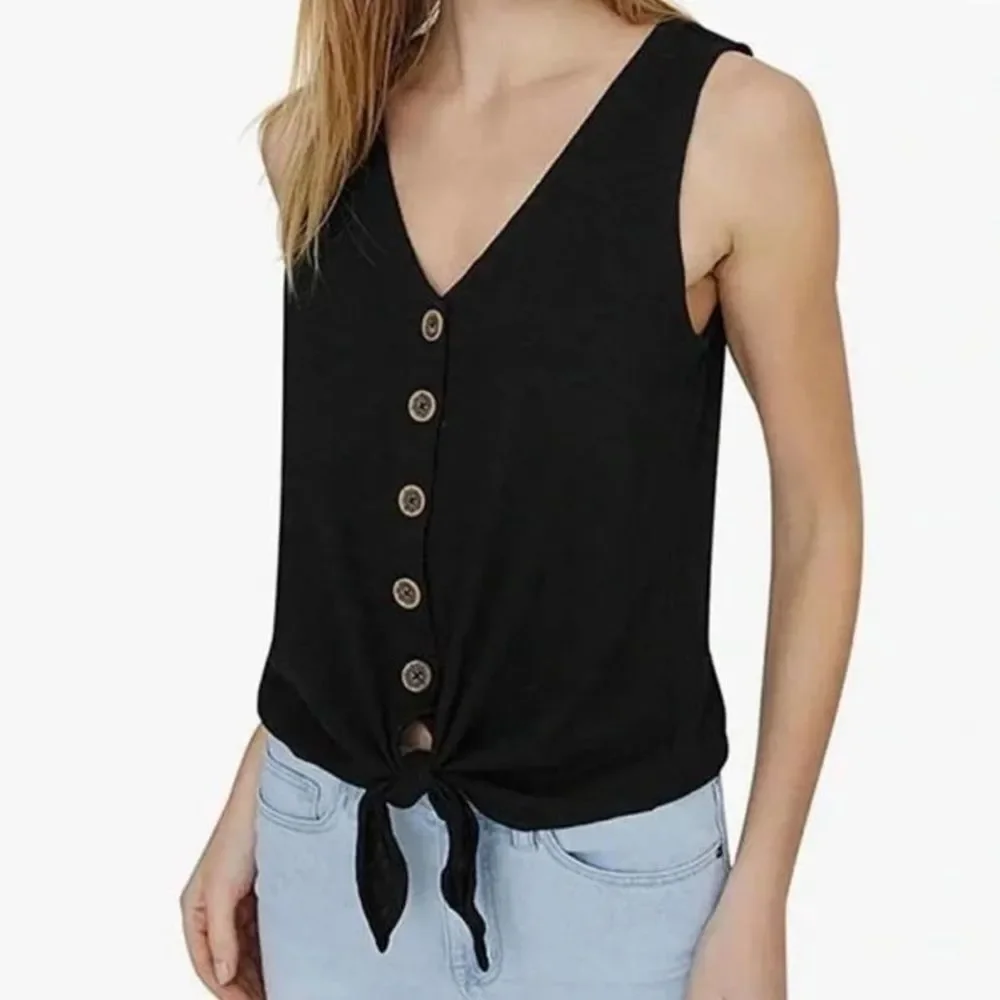 Sanctuary Tied To You Knit Top Black Size Medium Stitch Fix Nwt